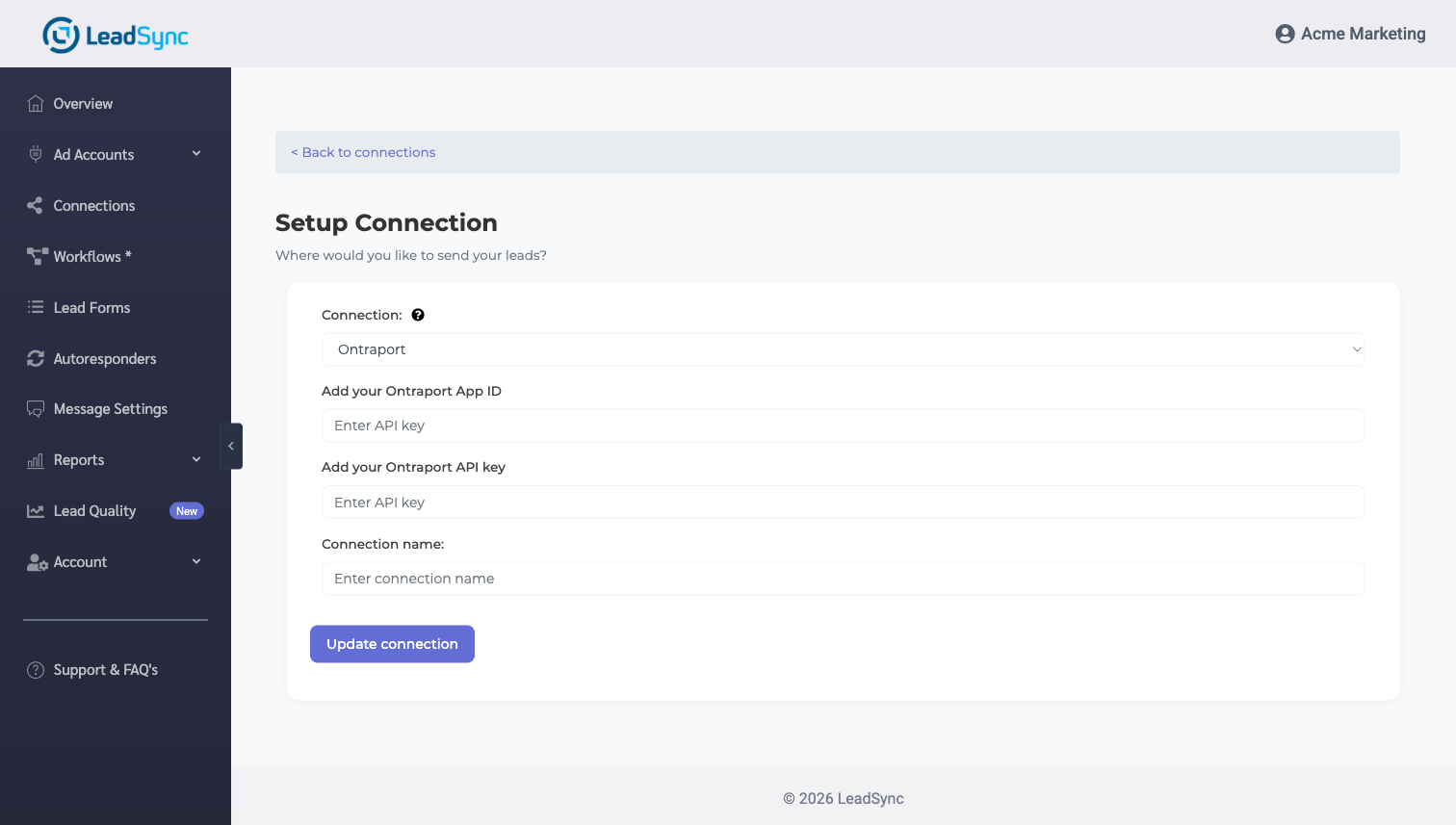 LeadSync Ontraport Connect