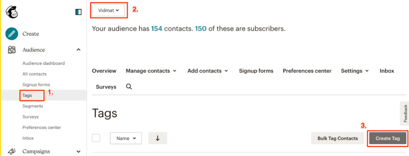 Adding Mailchimp Tags