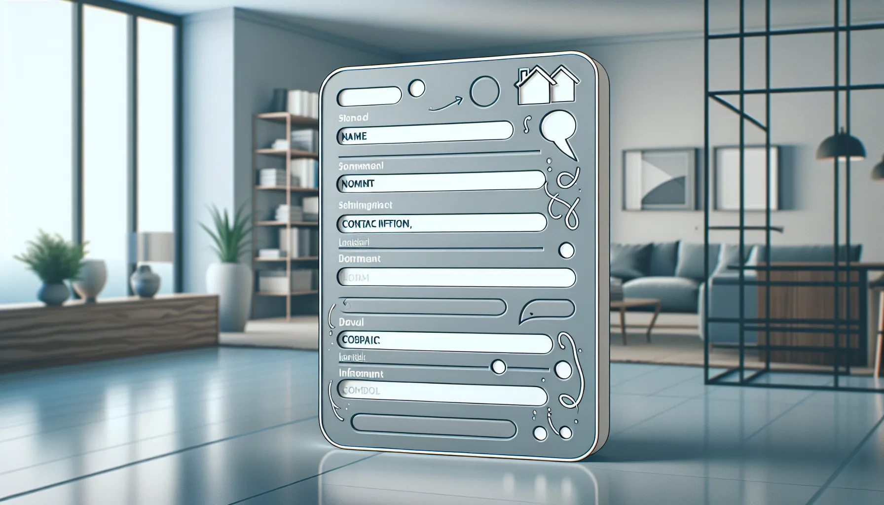 Illustration of a user-friendly lead form for real estate leads