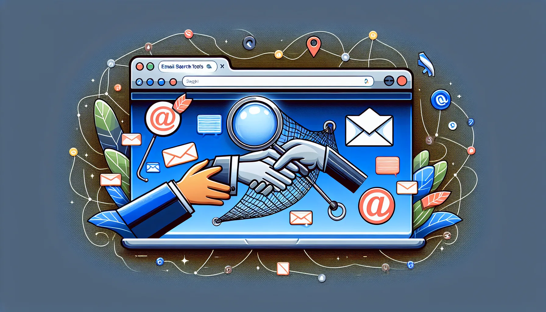 Illustration of browser extensions for email discovery and lead capture