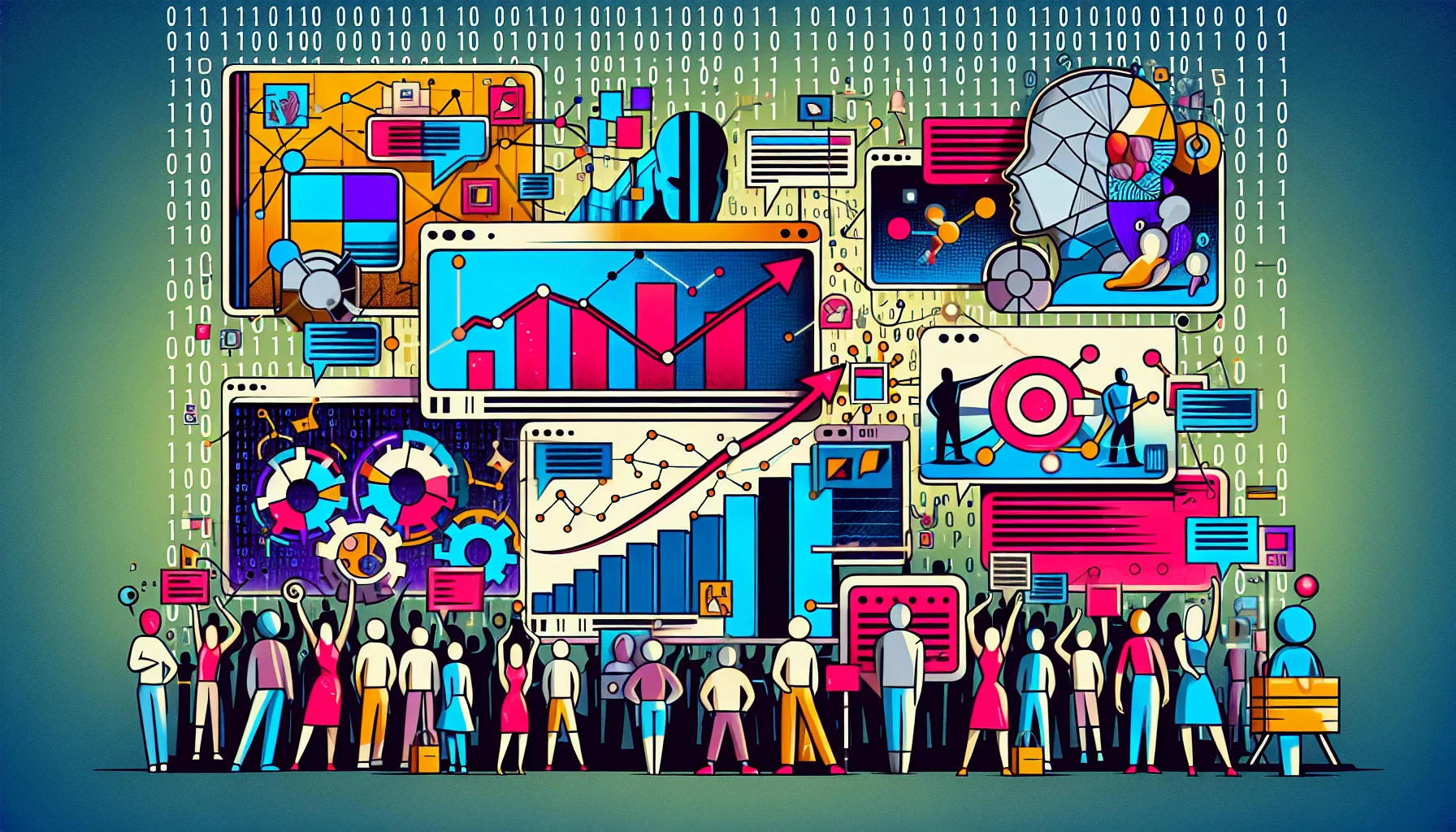 Illustration of dynamic ads personalization through machine learning