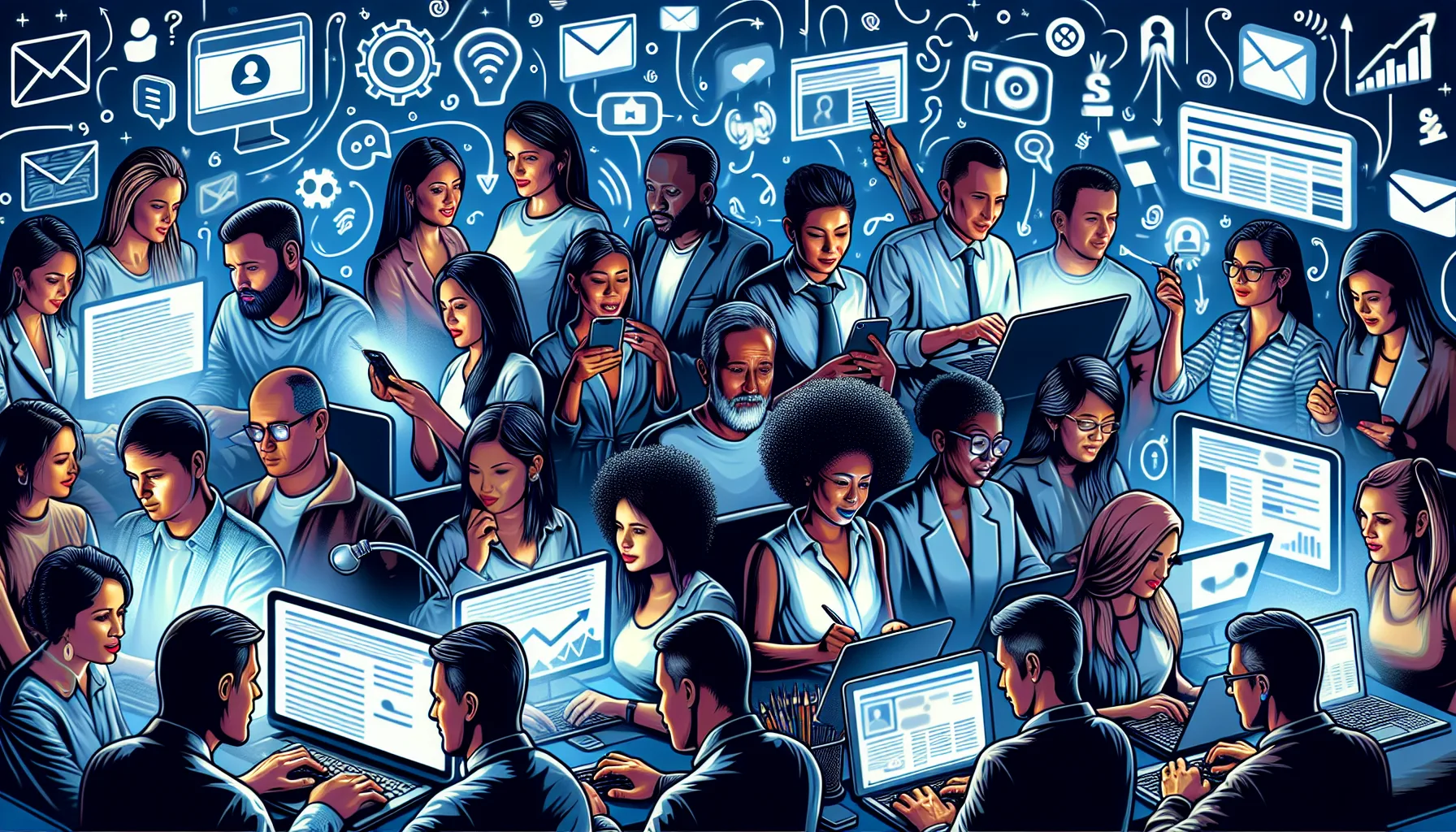 Illustration of content marketing strategies for lead generation