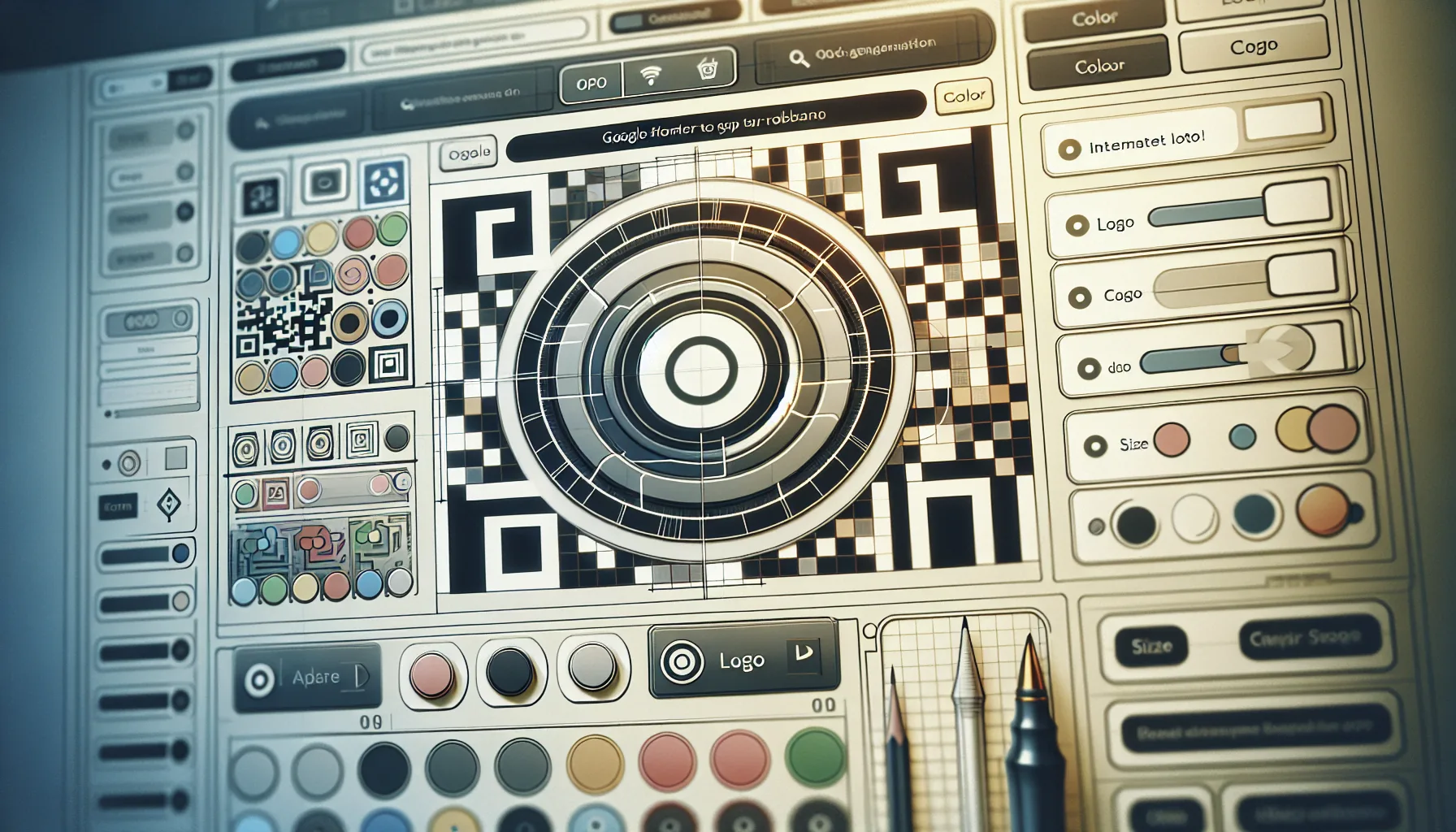 Illustration of a QR code generator tool