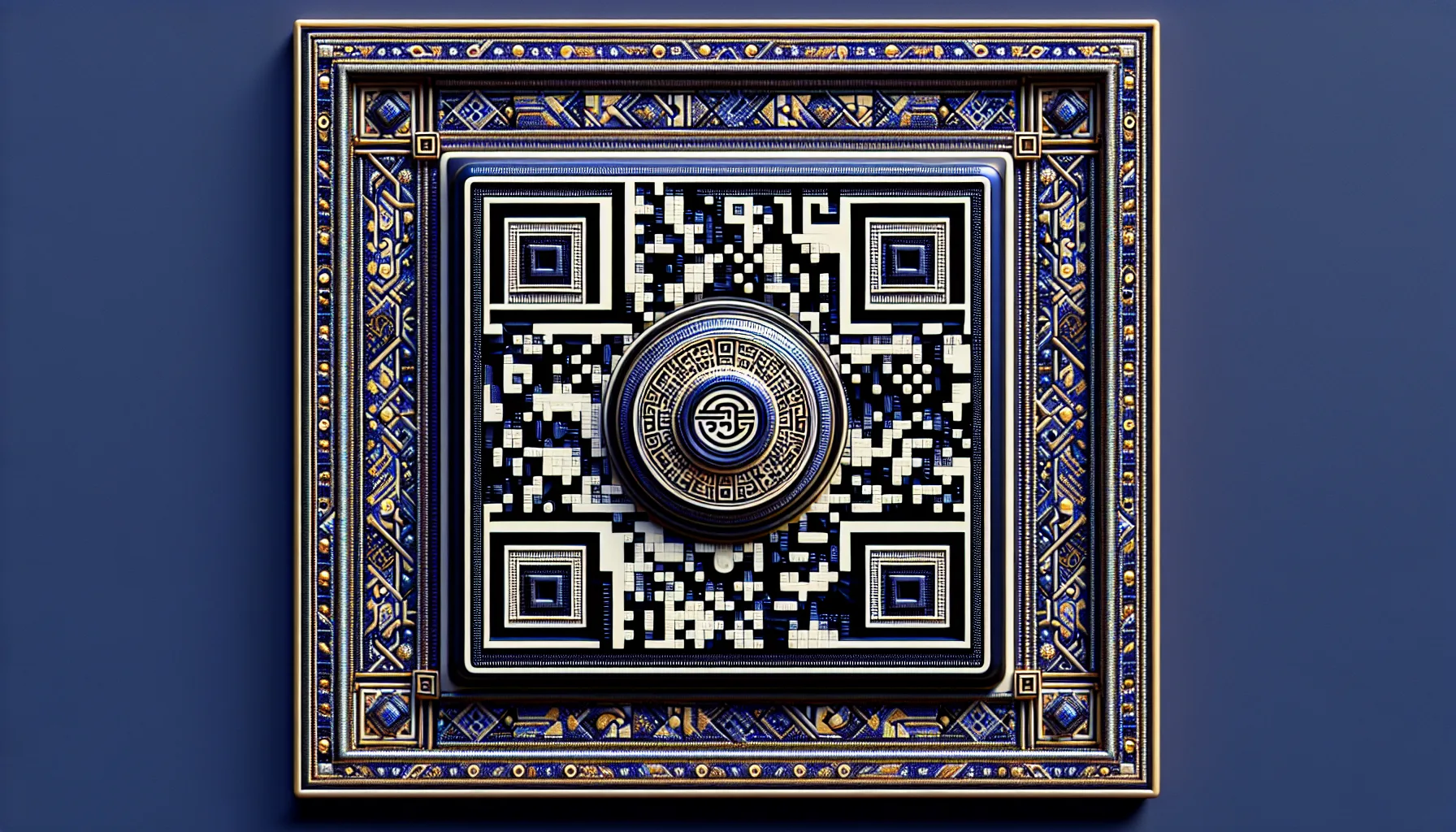 Illustration of a customized QR code with a logo