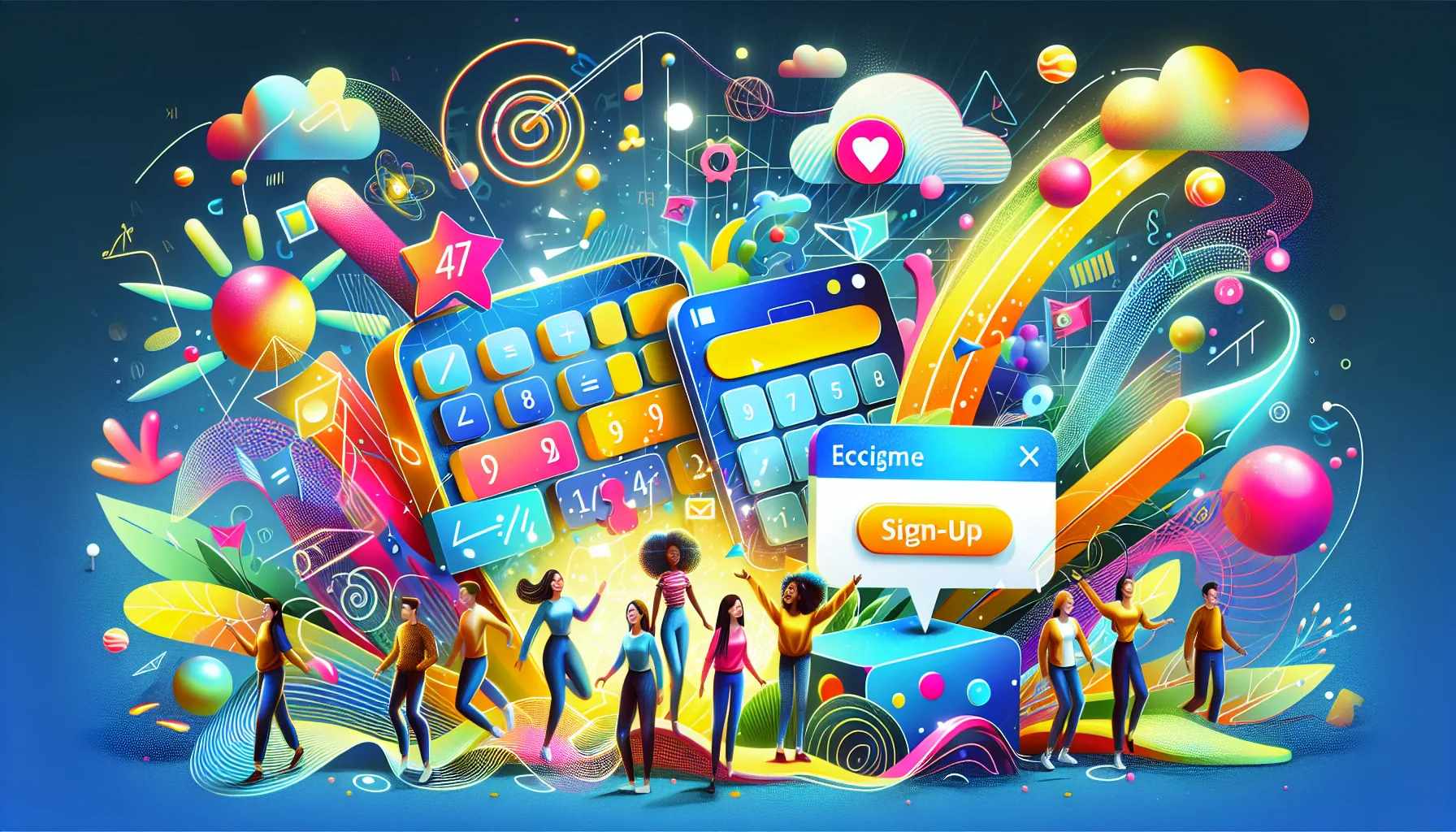 Interactive elements enhancing user experience on a landing page