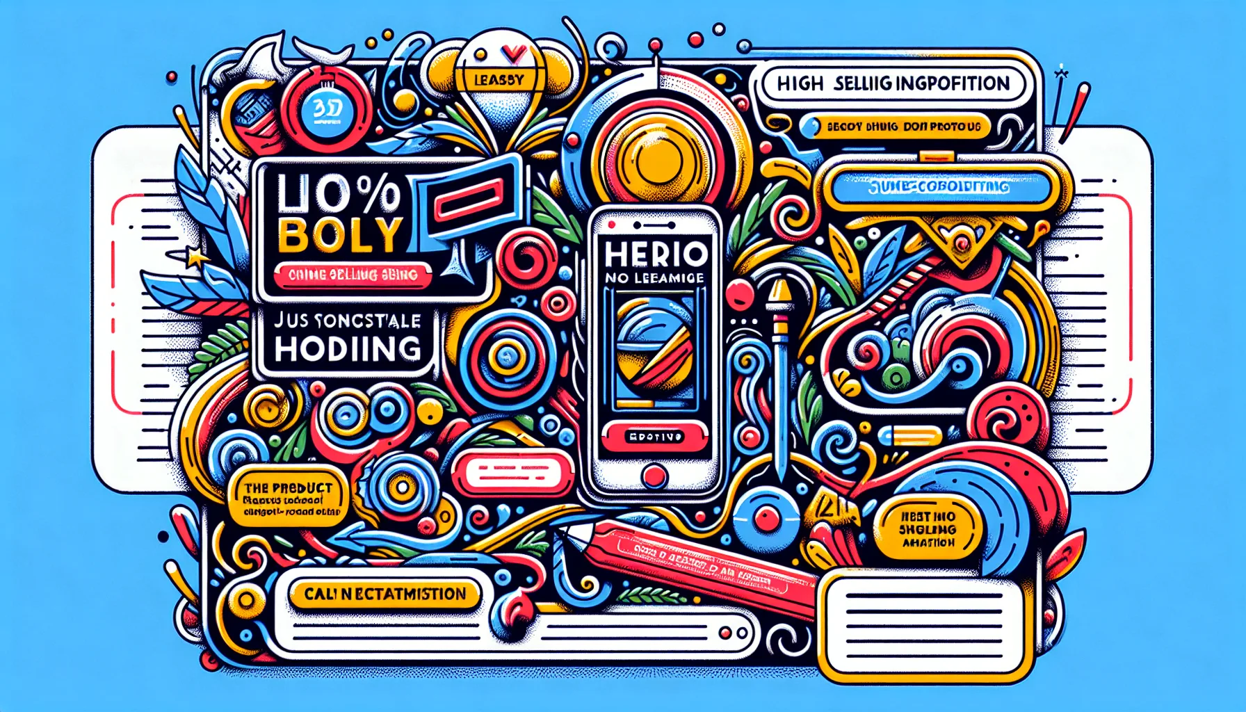 Illustration of a high-converting landing page components