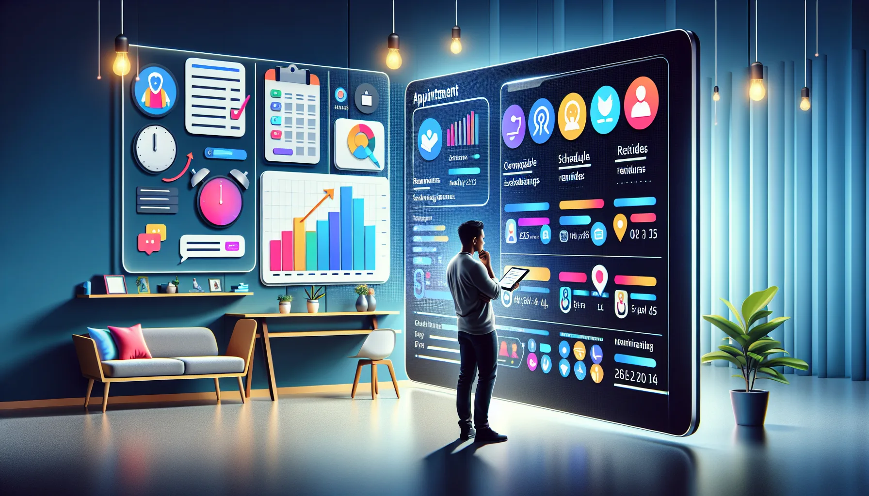 An illustration depicting the process of choosing the best appointment scheduling app.