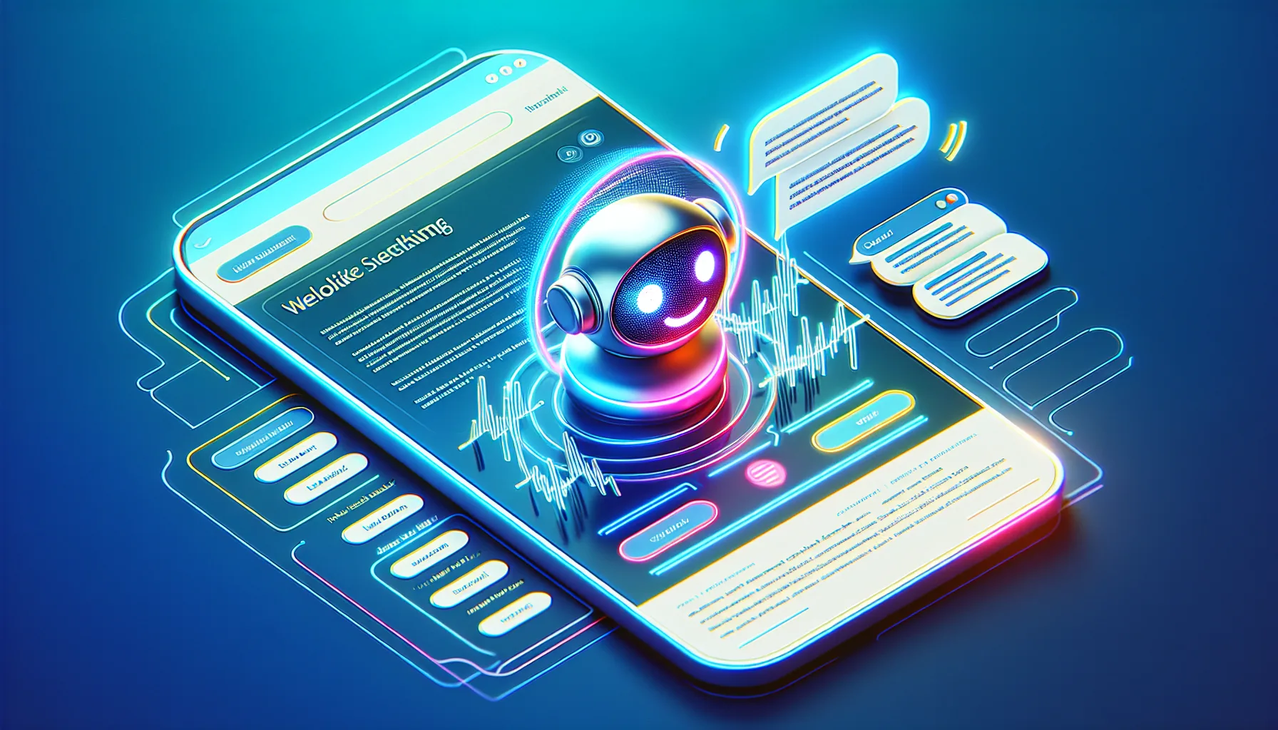 Illustration of chatbot embedded on a website