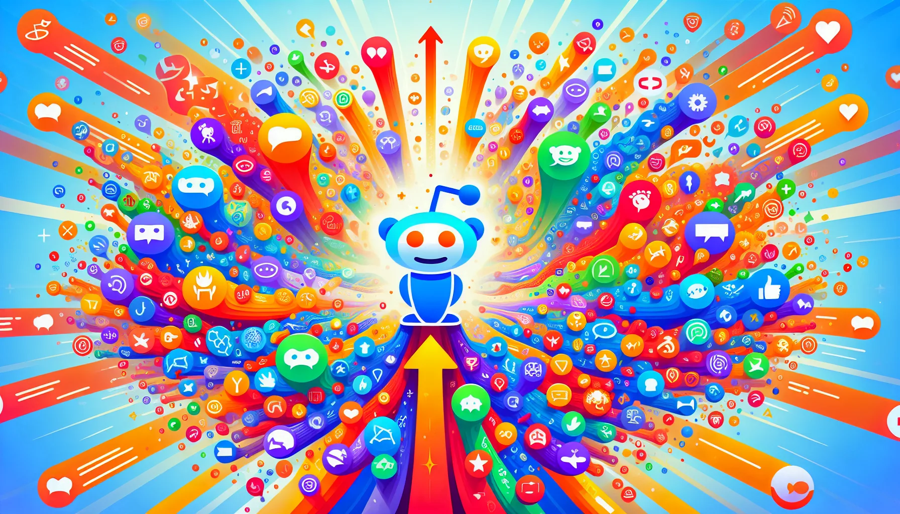 An illustration highlighting Reddit