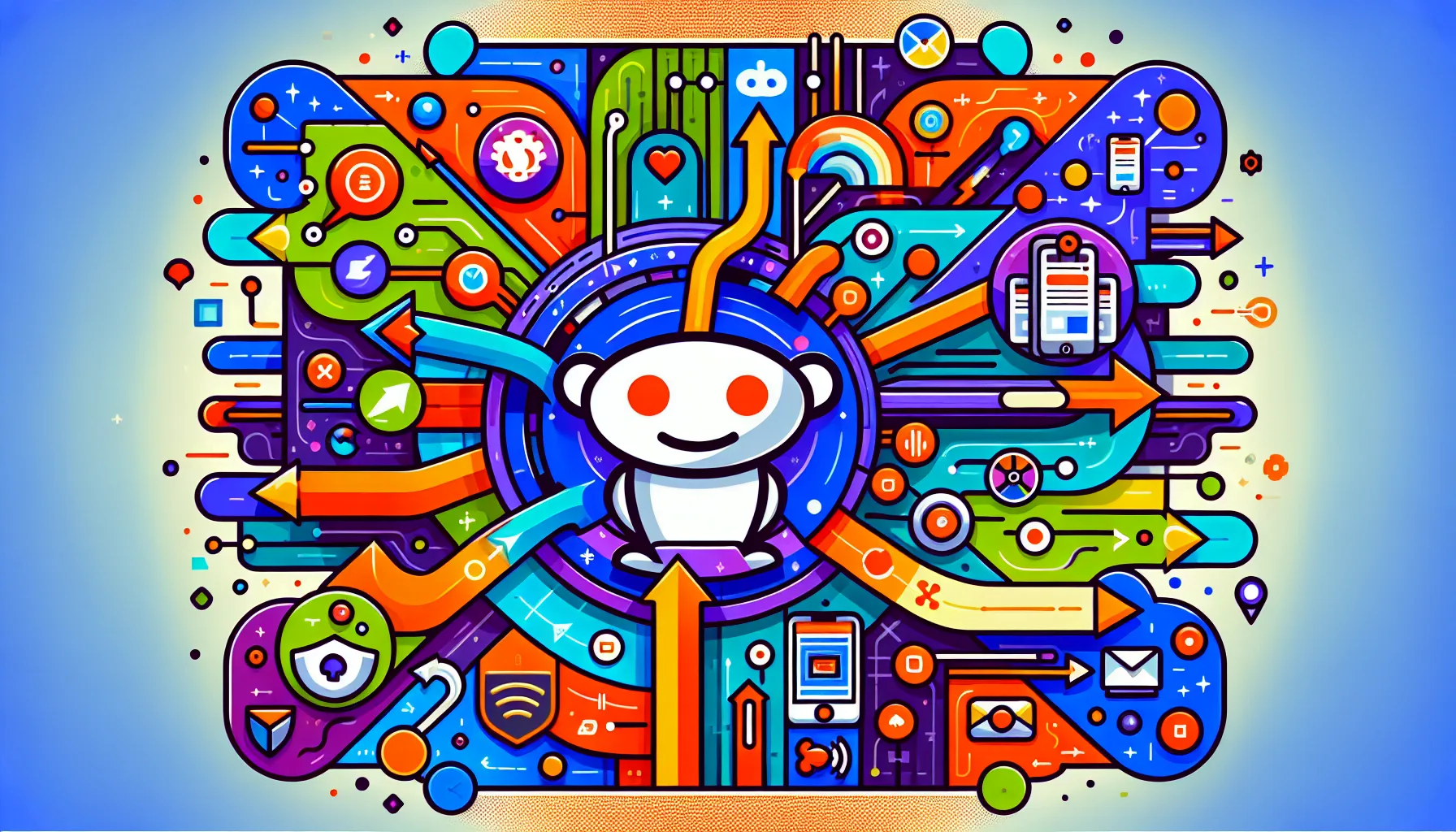 An illustration representing the integration of Reddit lead ads with other tools.