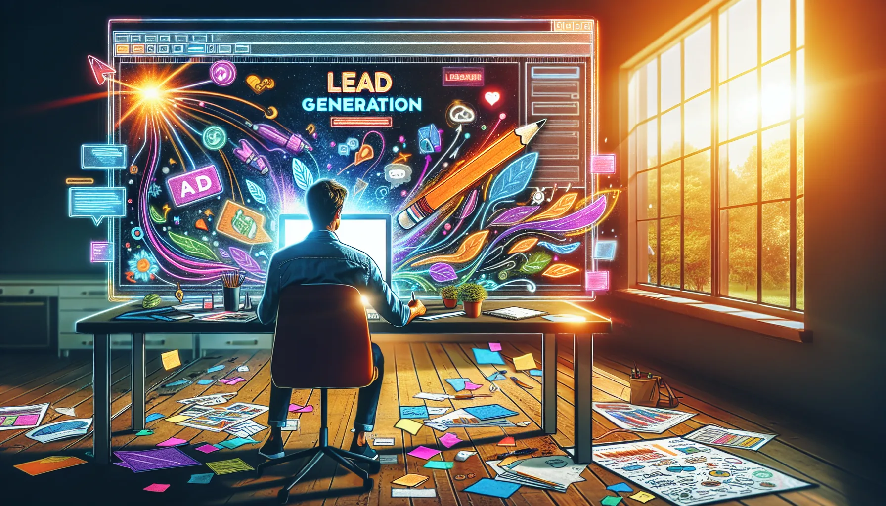 An illustration of effective lead generation ads being created on Reddit.