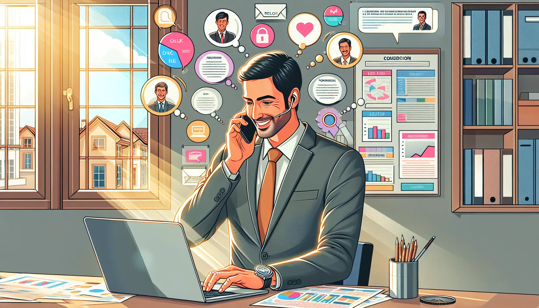 An illustration showcasing personalized follow up efforts in real estate.