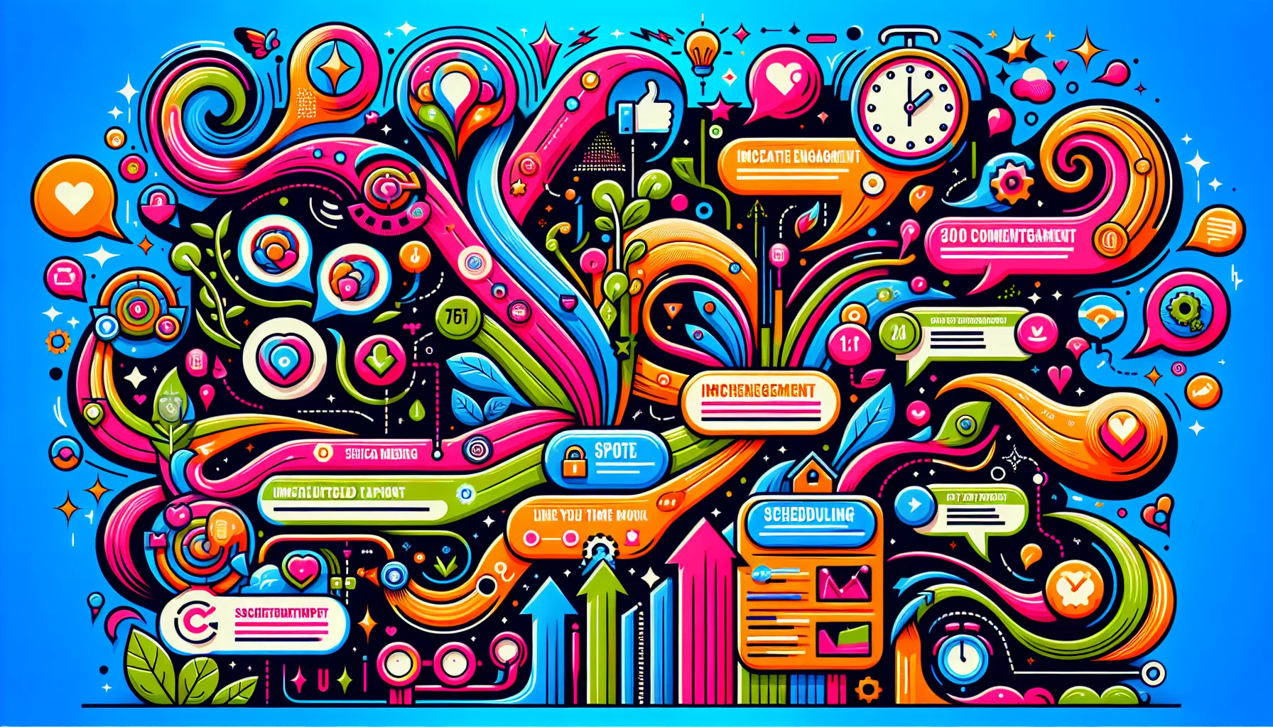 An illustration showing the benefits of scheduling Facebook posts.