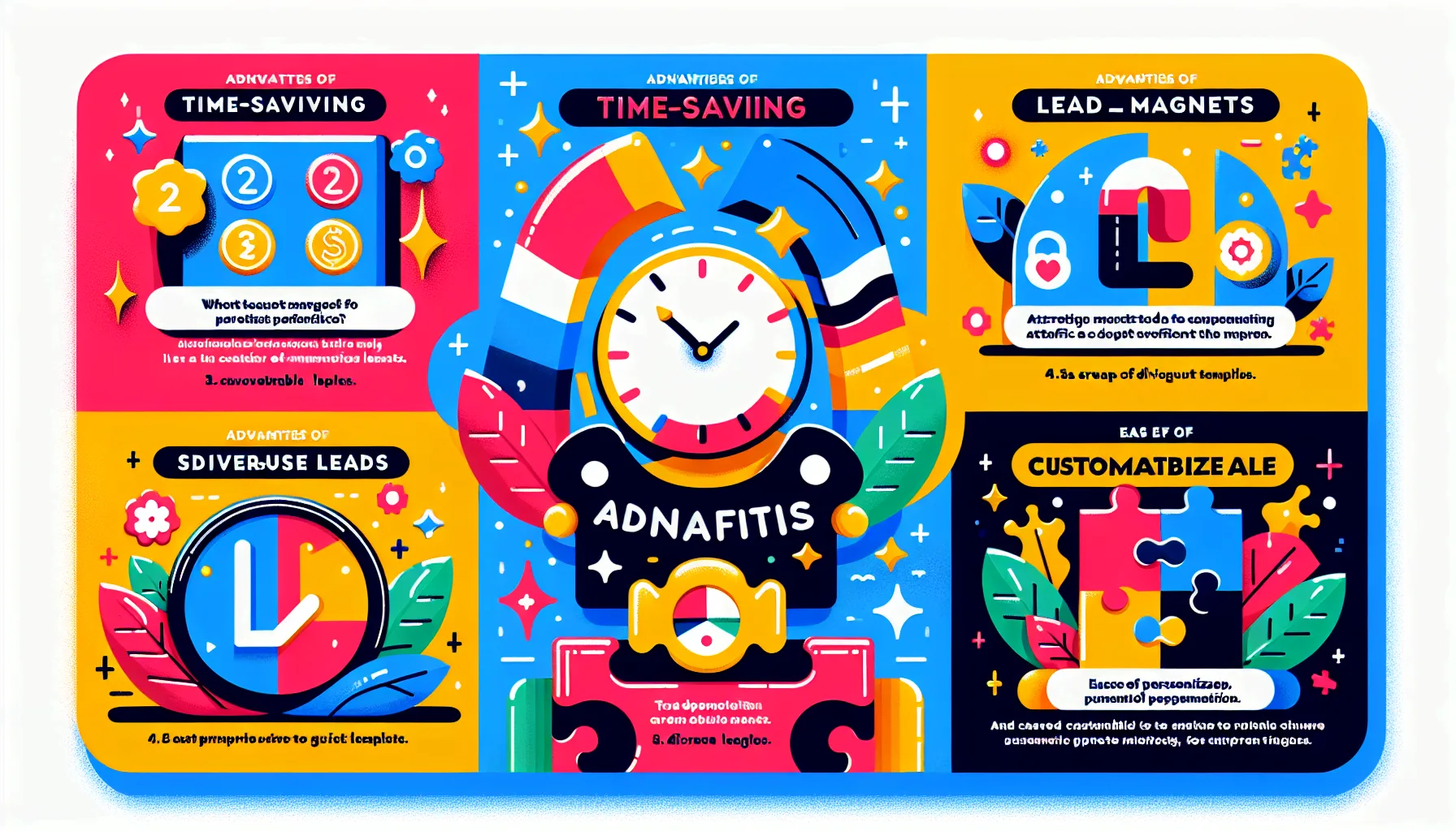 A visual representation of the benefits of using lead magnet templates.