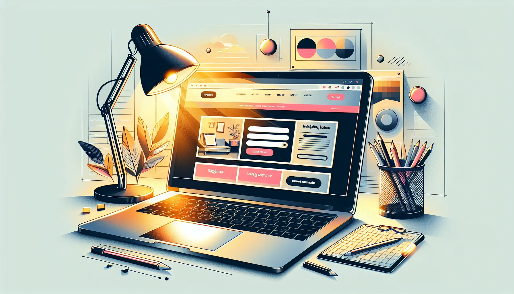 An illustration of a well-optimized website for lead capture.