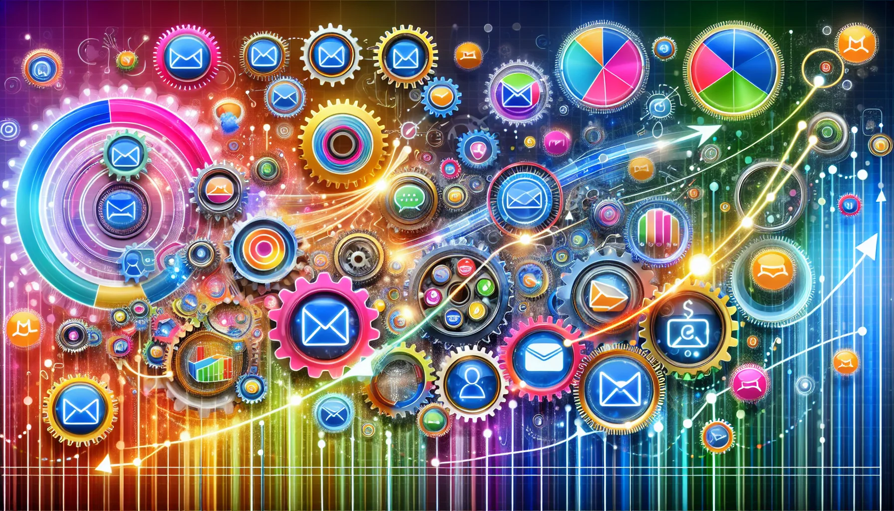 An illustration representing automated lead generation processes.