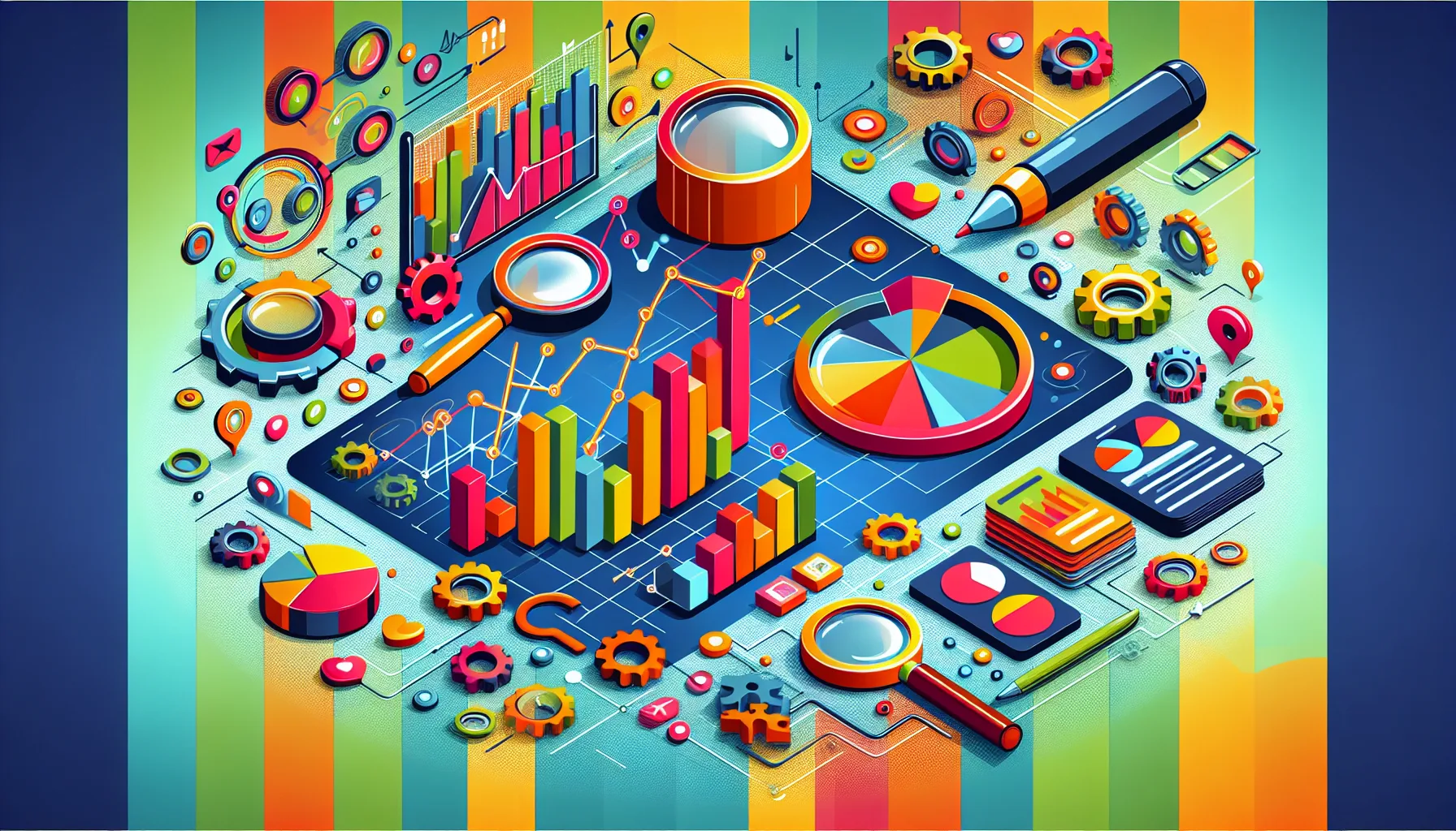 A graphic showing detailed reporting and analytics in a CRM system.