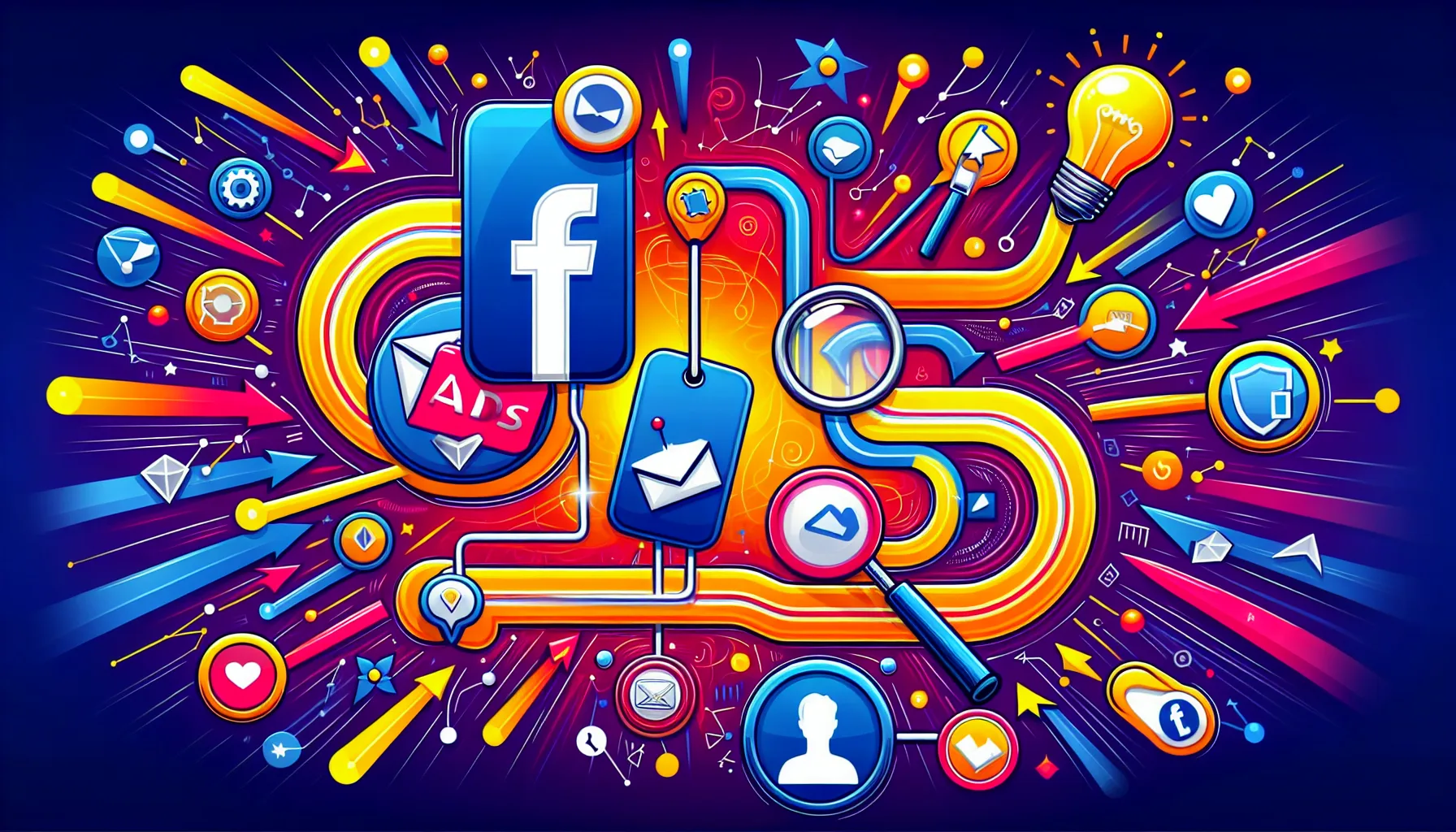 An illustration depicting the concept of Facebook ad leads and how they work.