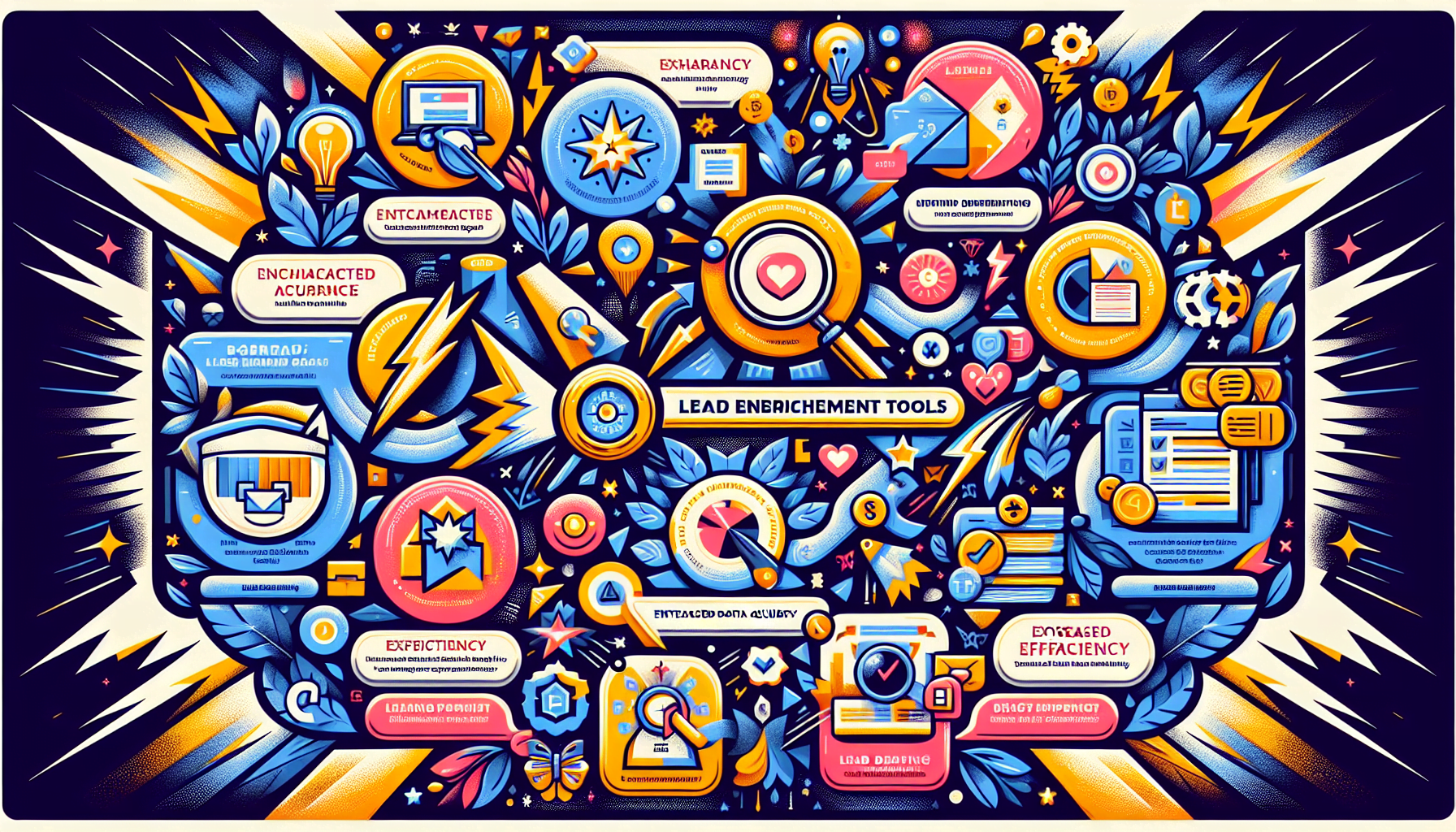 An infographic highlighting the benefits of lead enrichment tools.