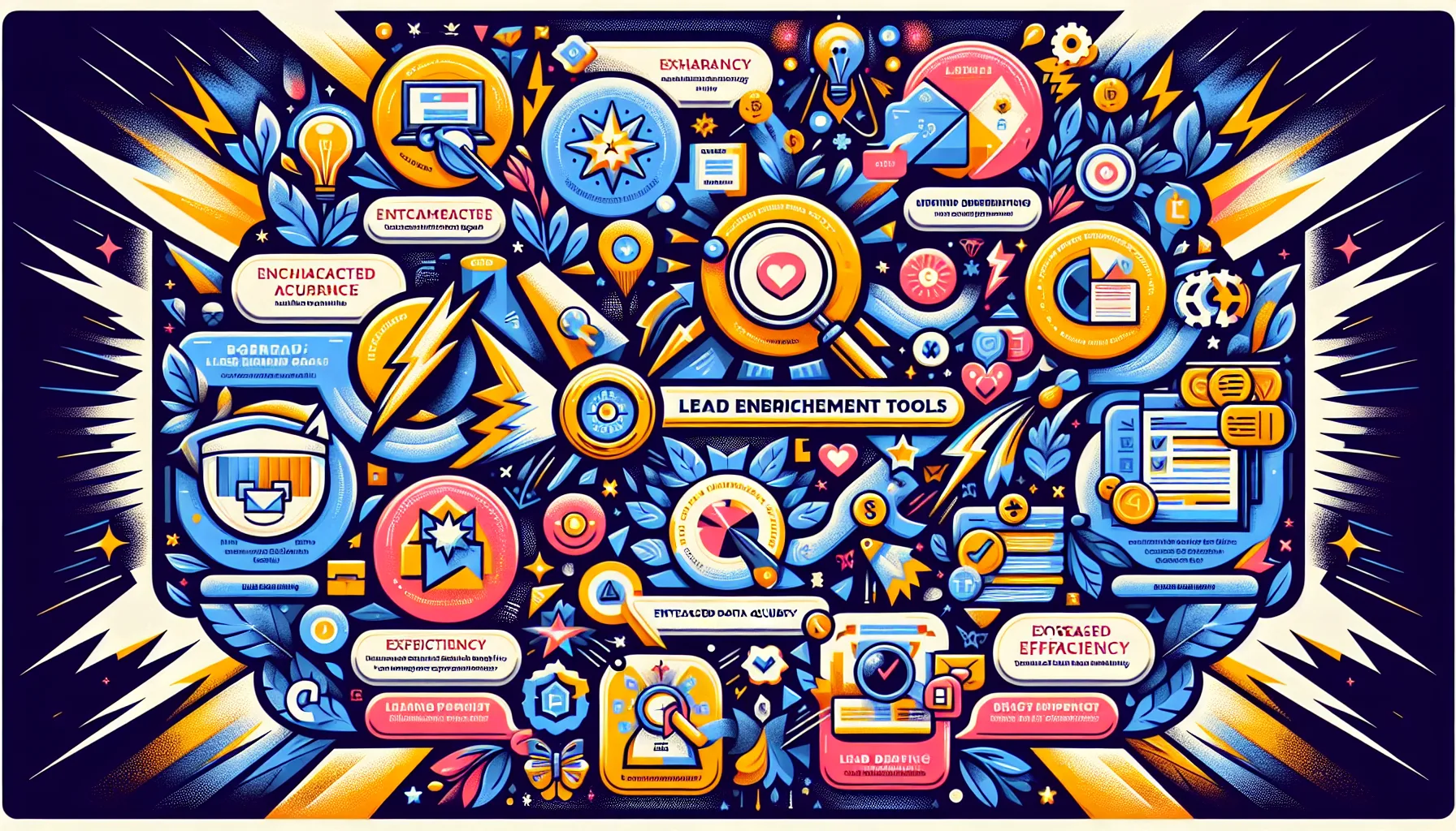 An infographic highlighting the benefits of lead enrichment tools.