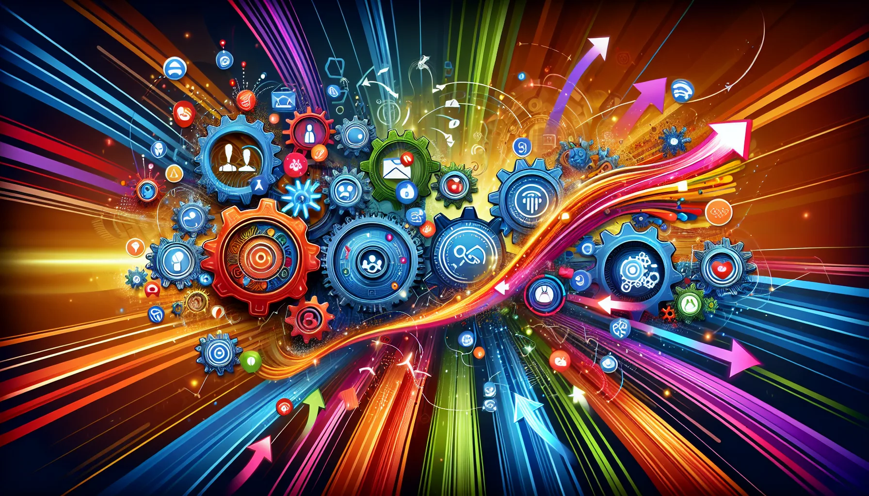 A creative illustration of integrating lead distribution with CRM and marketing automation.