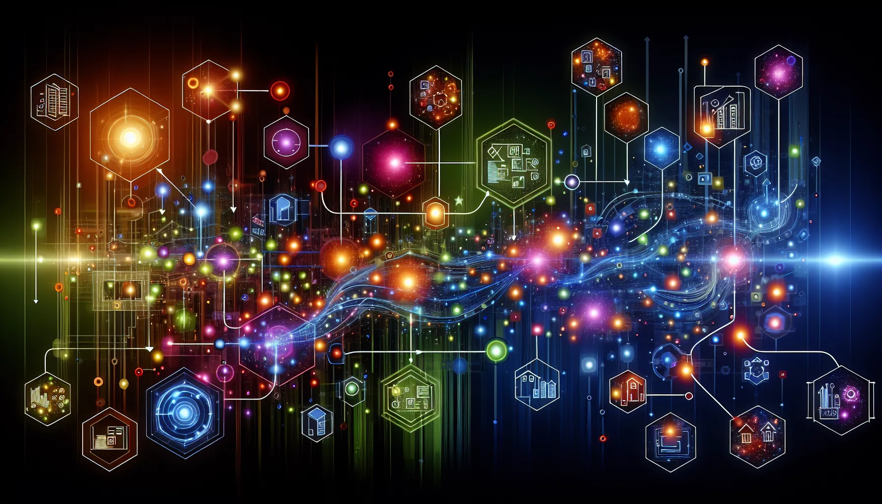 A vector illustration explaining predictive analytics in real estate lead generation.