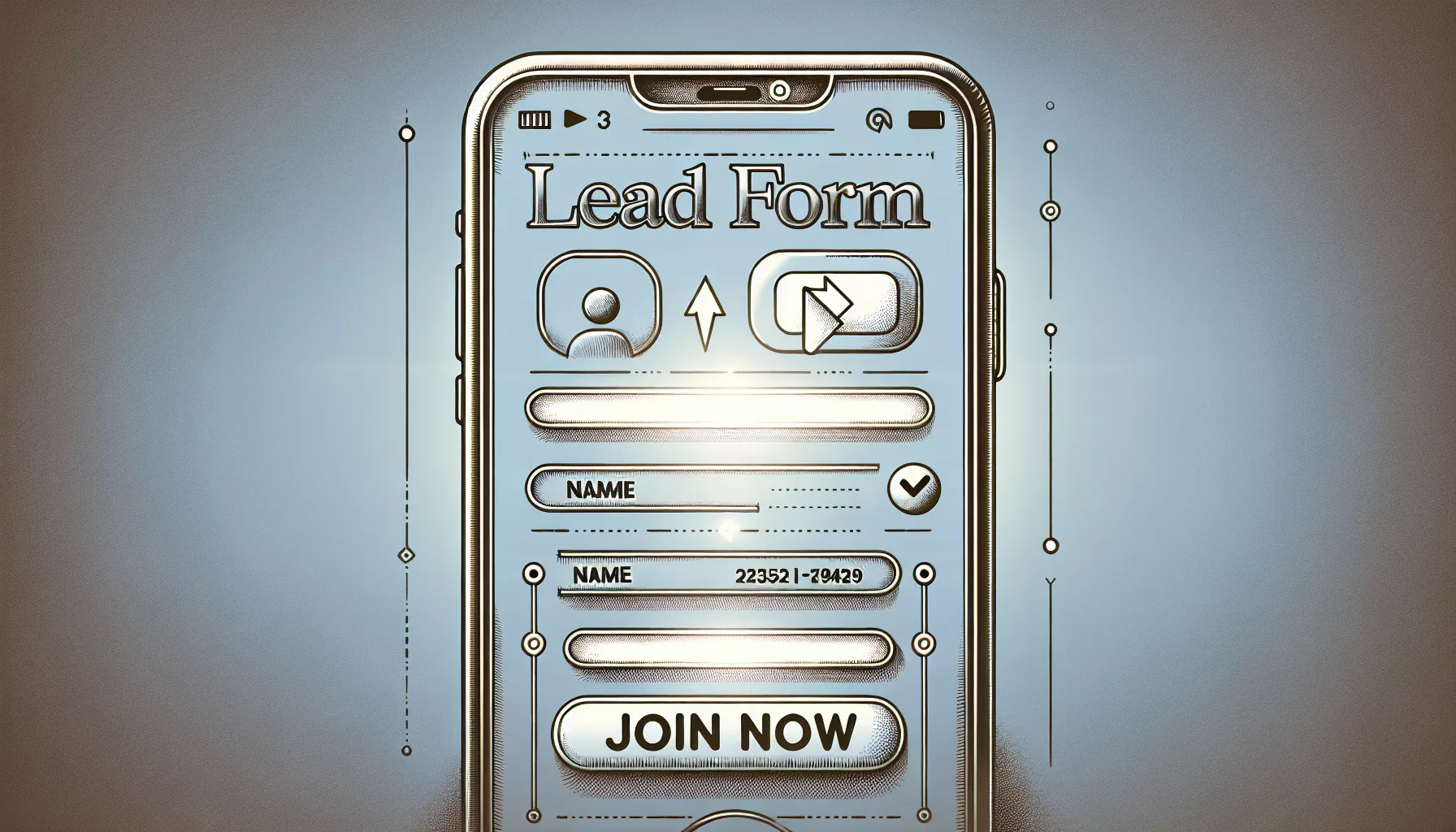 An illustration of a lead form designed for Snapchat lead generation campaigns.