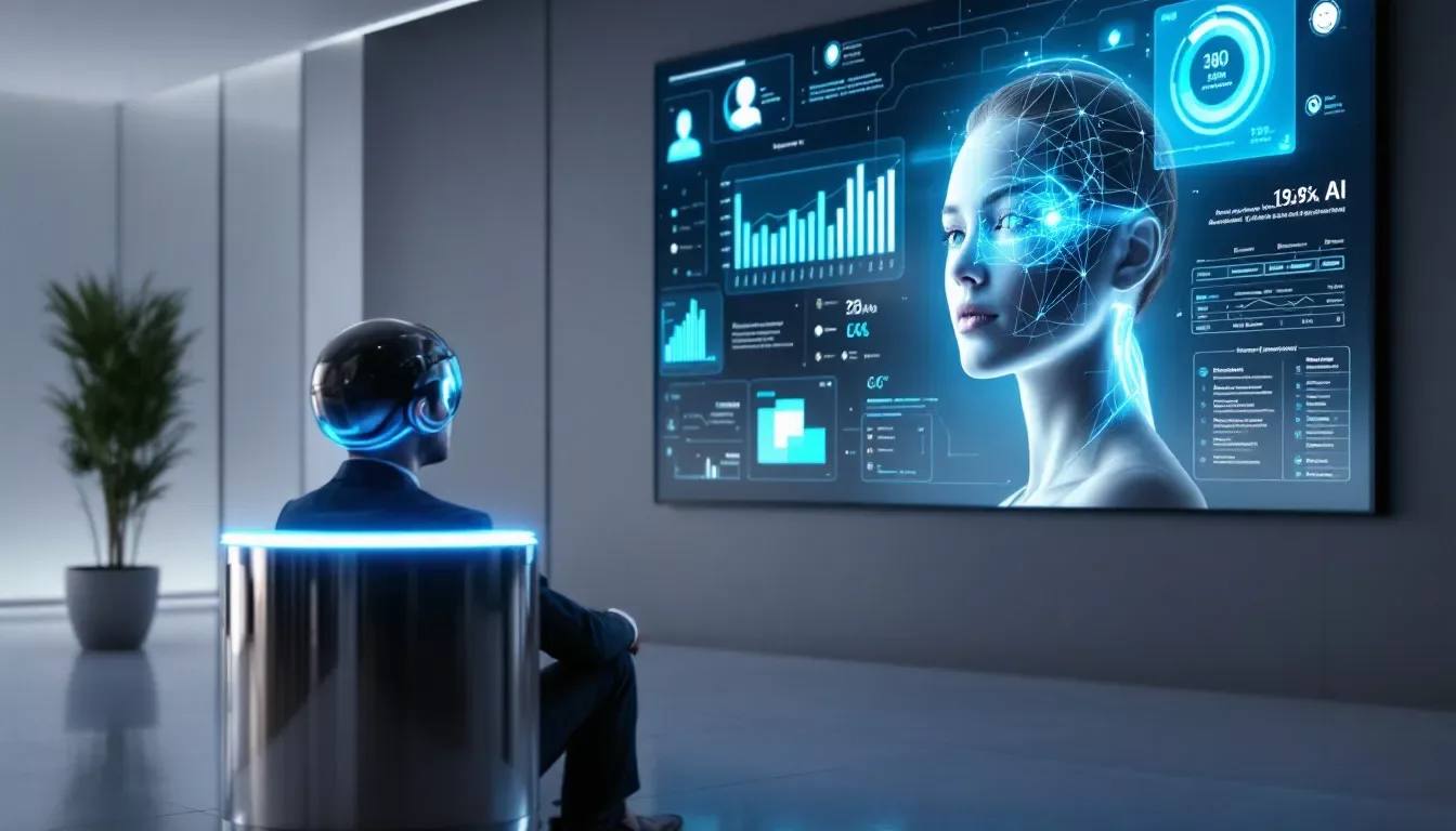 An AI system analyzing data to enhance outbound sales calls.