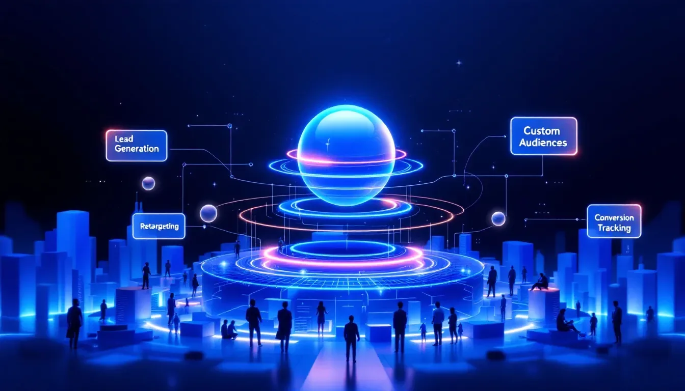 An illustration depicting the Facebook Lead Generation API in action, showcasing its features.