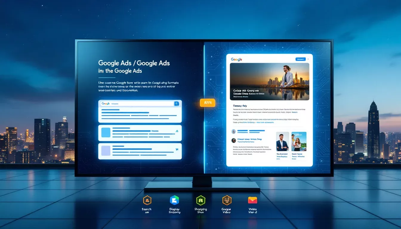 Understanding Google Ads for lead generation, including various ad formats.