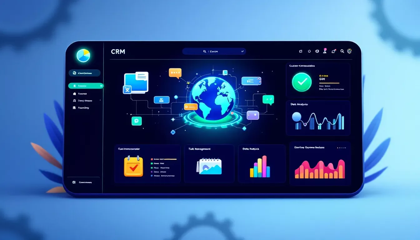 Key features of financial services CRM software, highlighting essential functionalities.