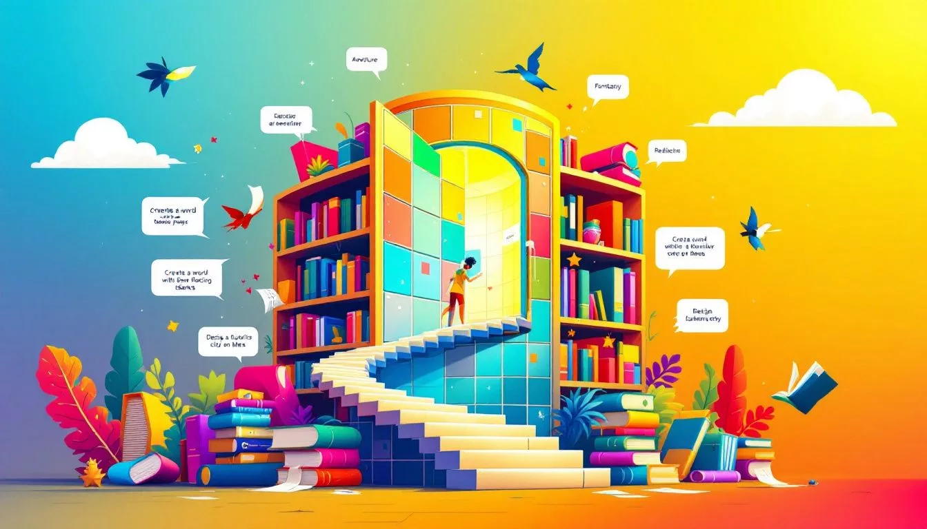 An illustration depicting the concept of a prompt library.