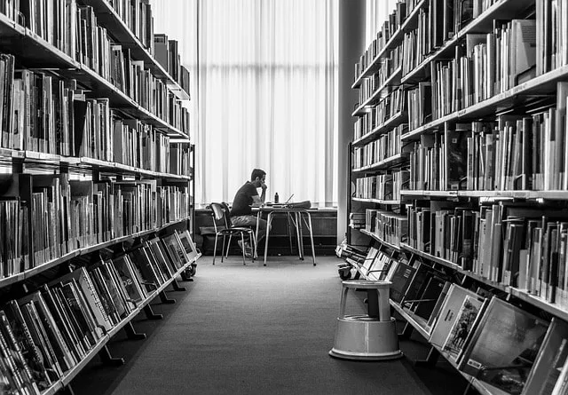 library, books, reading