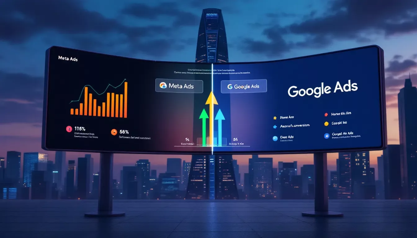 Comparing lead generation effectiveness between Meta Ads and Google Ads.