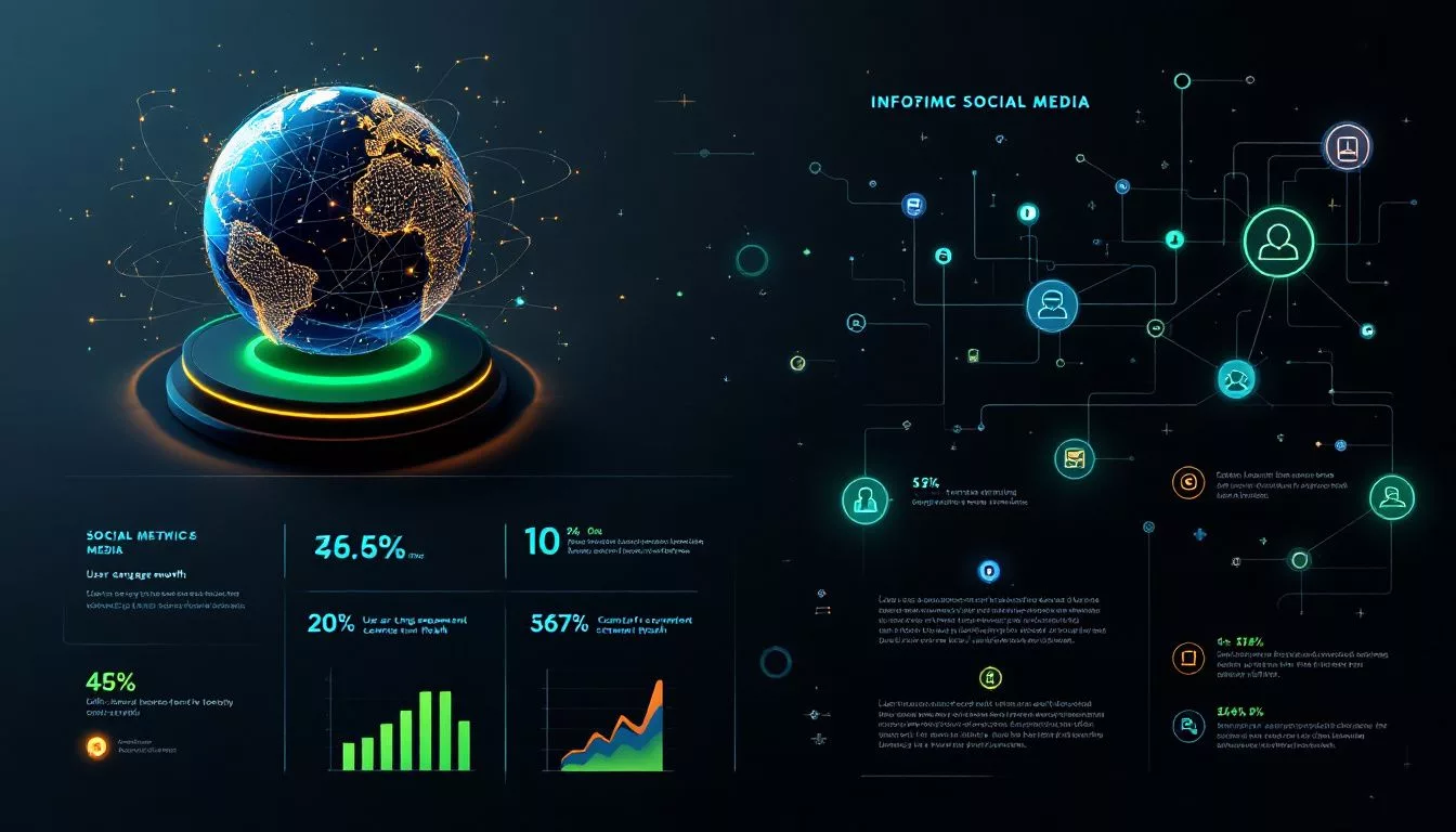 An infographic showing insights from AI analytics for social media.