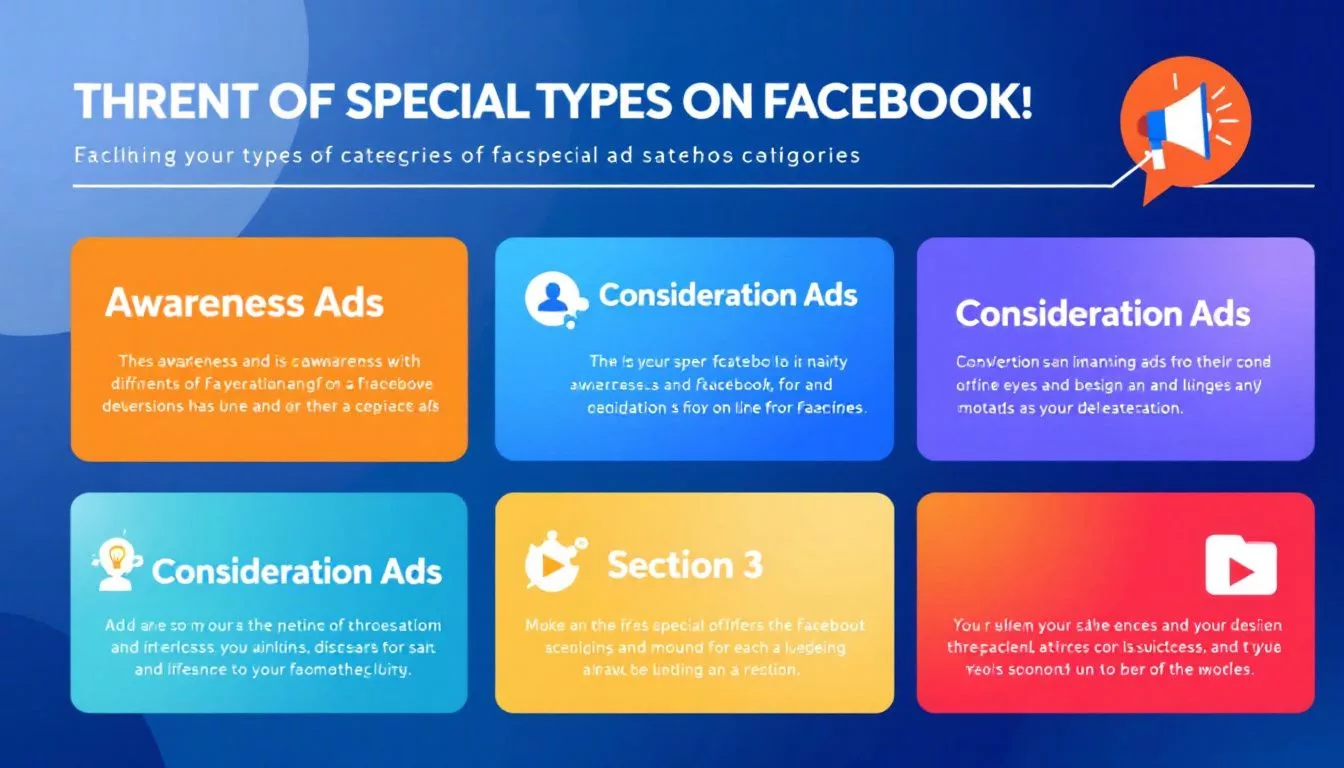 Different types of special ad categories on Facebook.