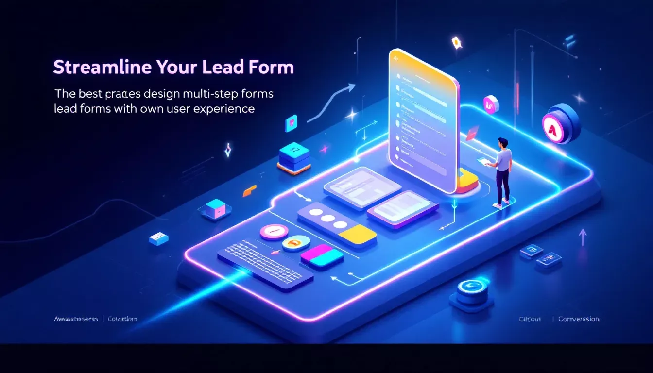 Best practices for designing multi step lead forms, emphasizing user experience.