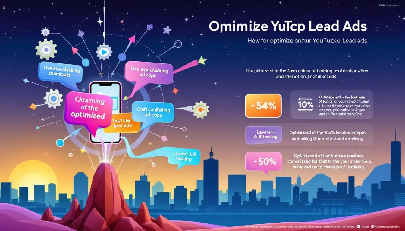 An infographic showing tips for optimizing YouTube lead ads for better performance.