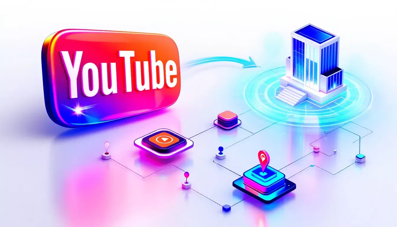 A diagram illustrating the integration of YouTube lead ads with a CRM system.