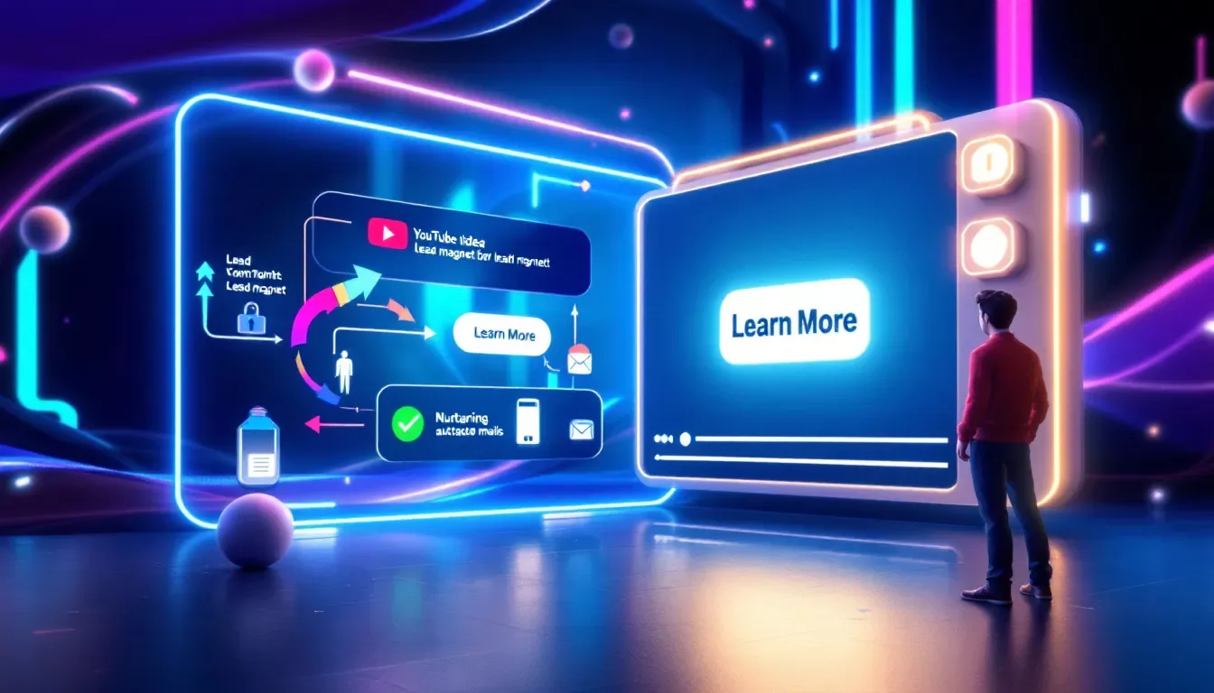 An illustration depicting how YouTube lead ads function in digital marketing.