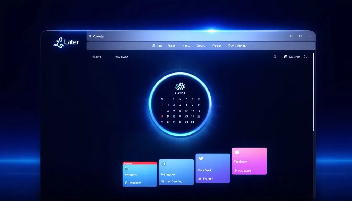Visual content scheduling with Later tool.