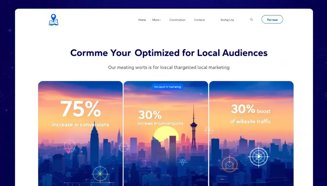 A screenshot of a landing page optimized for local audiences, demonstrating effective design elements.