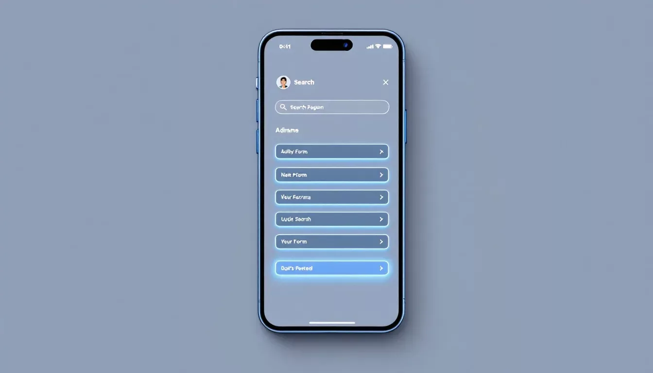 An example of simplified form fields designed for mobile devices.