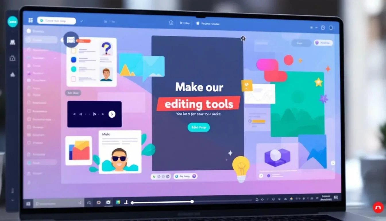 Customizing a video ad in Canva, showing editing tools in action.