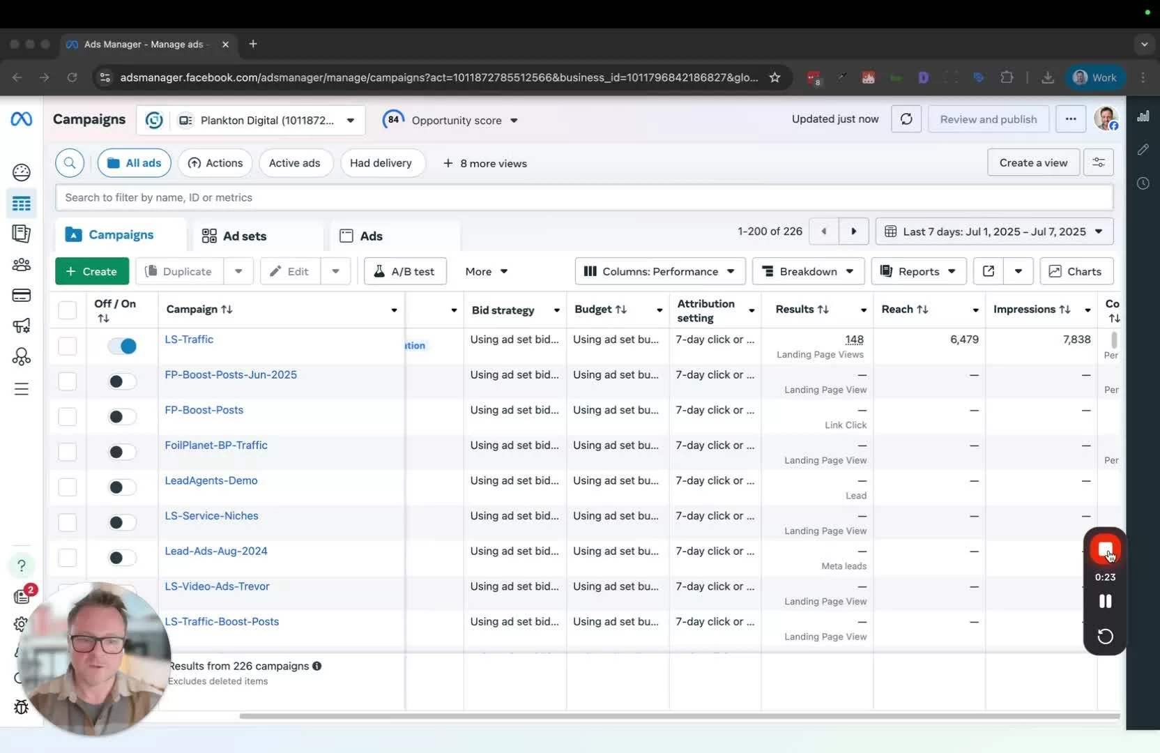 Setting campaign objective for Facebook lead ads