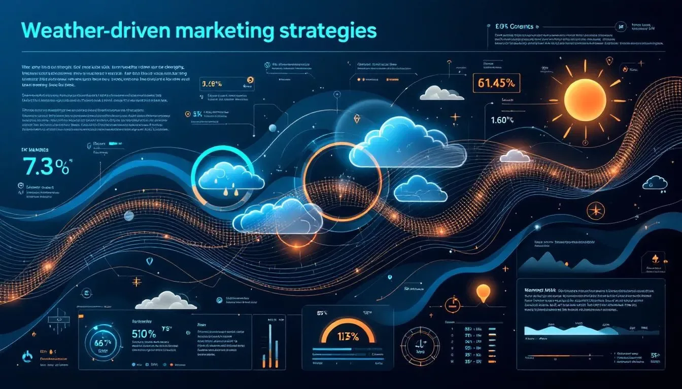 Creative ad examples designed for different weather conditions.