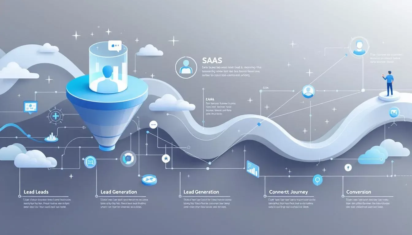 An illustration depicting the concept of SaaS sales leads.