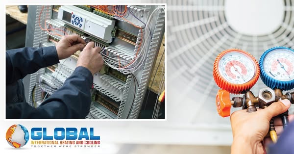 HVAC Facebook lead ad example: 59 dollar AC tune-up from Global International, running since 2022