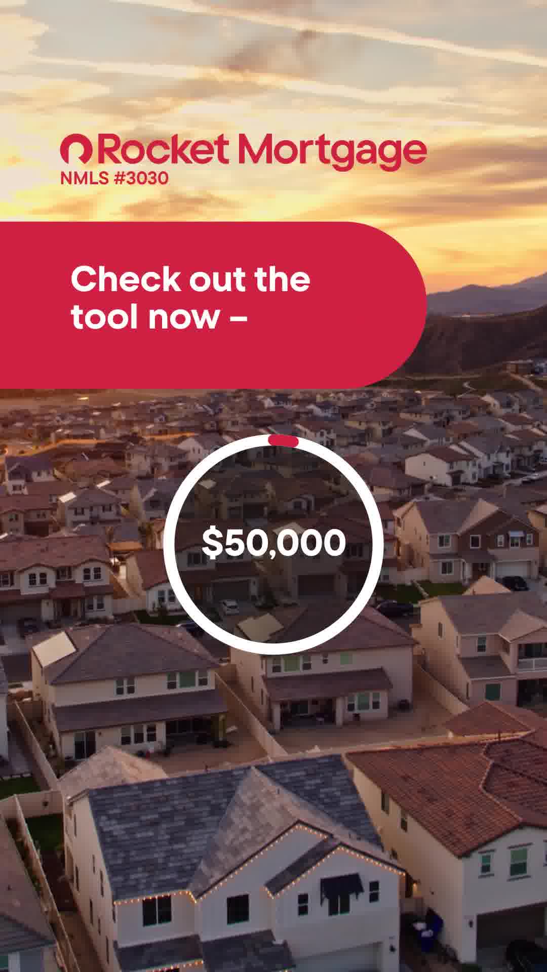 Real estate Facebook lead ad example: home equity loan quote ad from Rocket