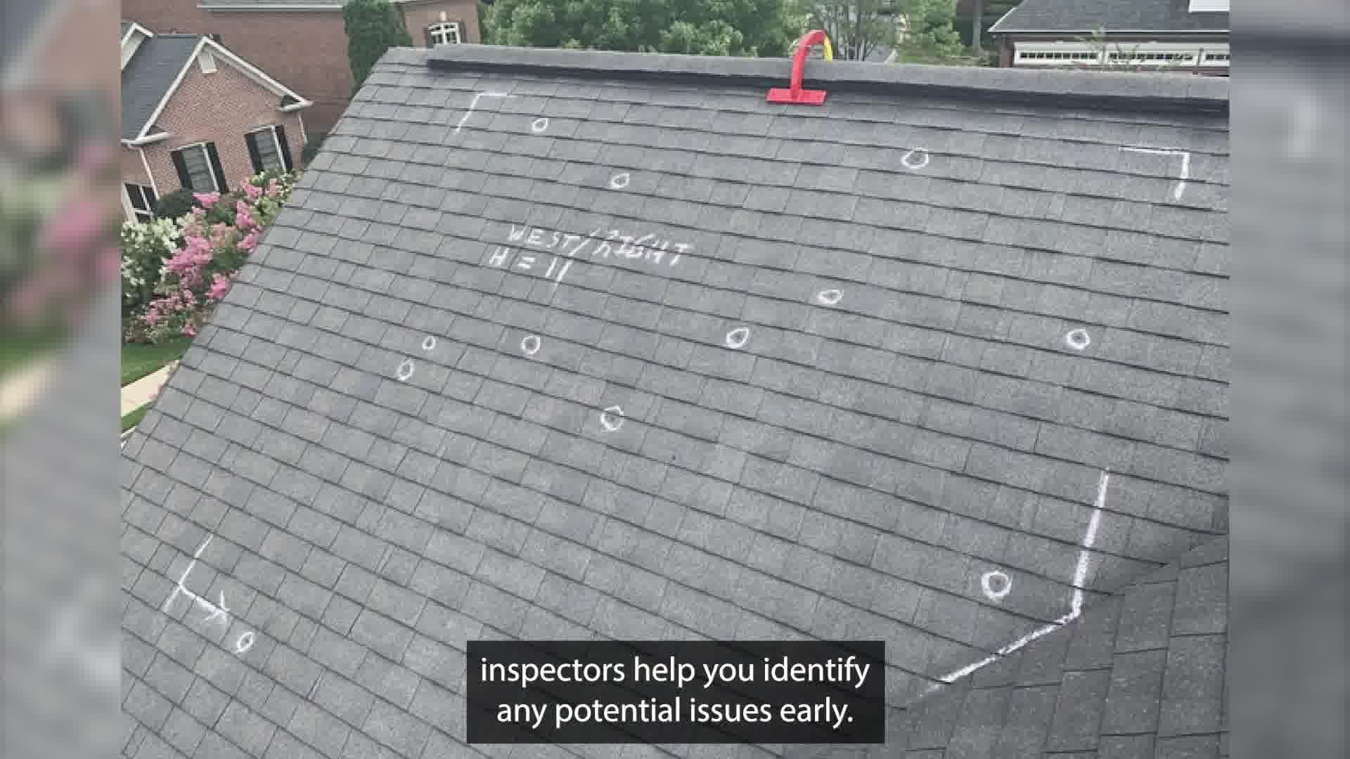Roofing Facebook lead ad example: hidden storm damage angle from Whitaker Roofing